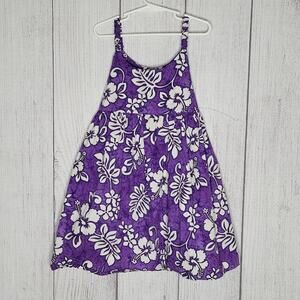 Vintage Aloha Republic Purple & White Hawiaan Floral Dress, size 4T